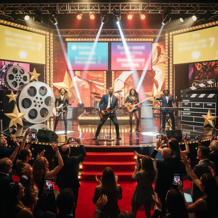 Hollywood Groove interactive live entertainment for weddings in Melbourne (movie music + real-time trivia)