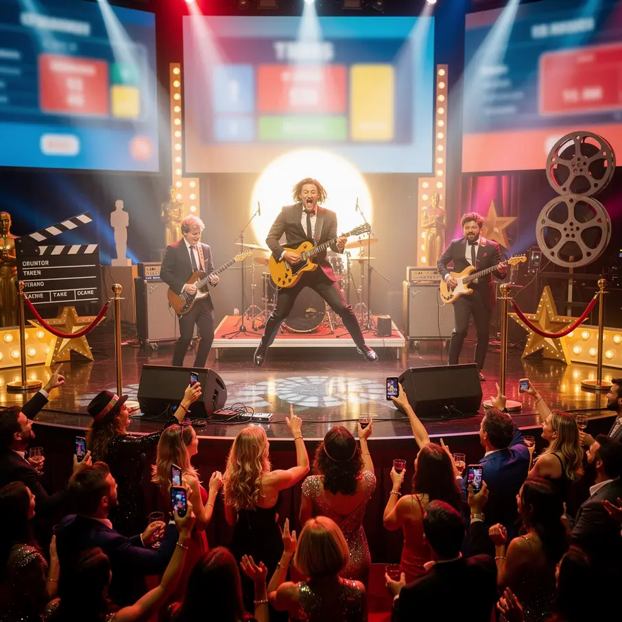 Hollywood Groove: Live Movie Music + Real-Time Trivia for Mixed-Age Weddings in Melbourne